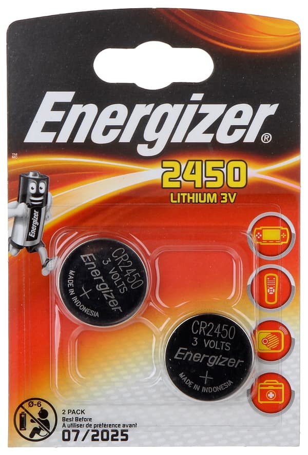 LITIUMPARISTOT BAT-CR2450*P2 ENERGIZER