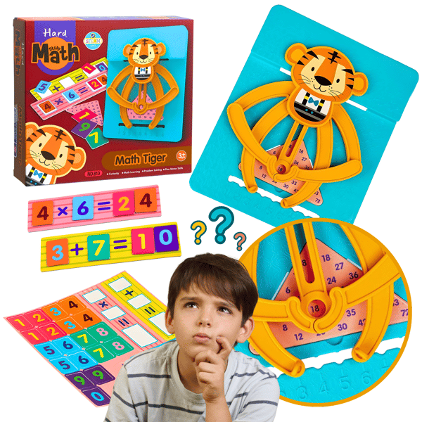 Matte Tiger mattglans pusselblock för addition multiplikation matematik