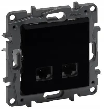 NILOE STEP modul sort computerstik 2x UAE 8 CAT.5E UTP 863560