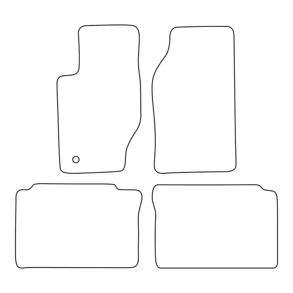 [BLM]JE009 Sort - Velourmåttesæt til Jeep Grand Cherokee III 2006-2011 (USA) - Sorte detaljer