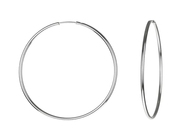 Silverringörhängen Stora 7cm Ringar 70mm Tjocka 1.8mm Silver 925 Elegant