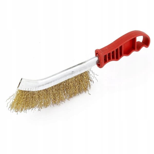 MESSINGSTRÅD HÅNDBØRSTE TIL RENGØRING ca. 24 cm