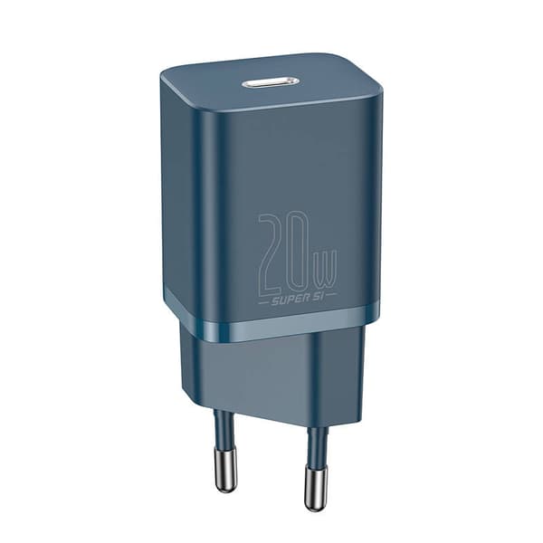 Baseus Super Si Hurtigoplader 1C 20W Vægoplader (Blå)