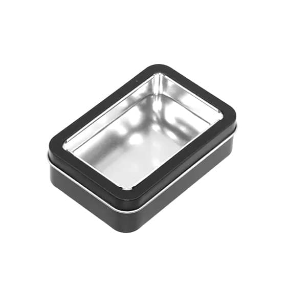 Svart metallfodral för kuber 10,7x7,2 cm