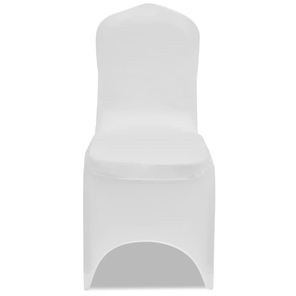 vidaXL elastiske stolebetræk, hvide, 100 stk.