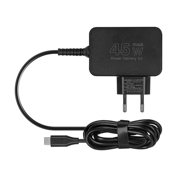 Kruger&Matz 45W yleisvirtalähde Power Delivery -toiminnolla, 7 napaa