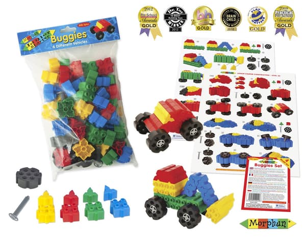 Morphun 4 Fordon 64 delar - Byggklossar