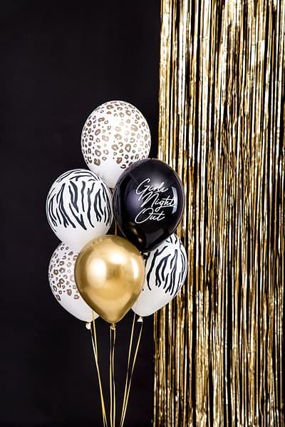 Ballonger 30 cm, Prickar, Pastell Ren Vit, 1 st.