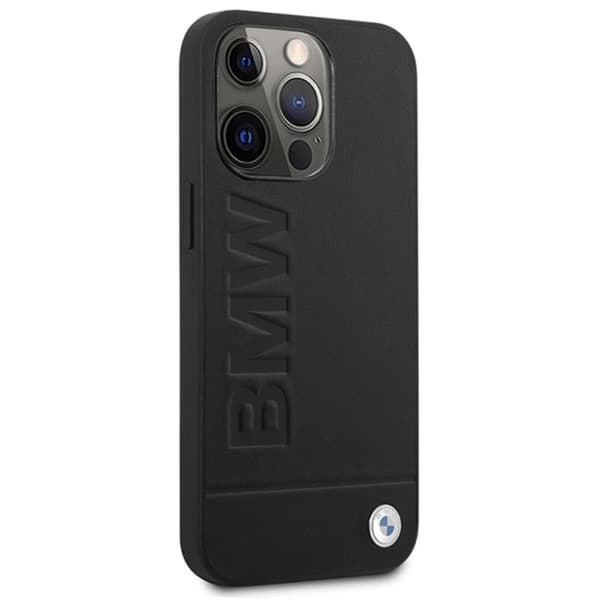 BMW Læder Hot Stamp MagSafe - iPhone 14 Pro Max Etui (Sort)