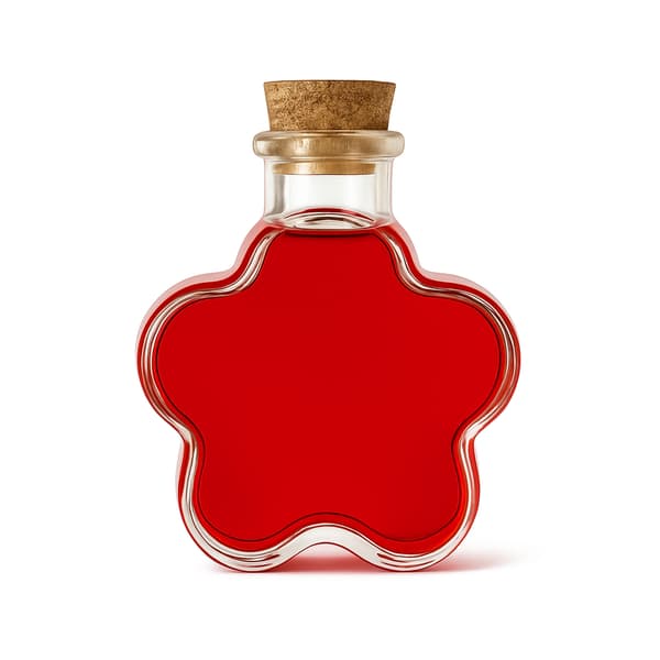 5x Daisy glasflaskor 150ml dekorativa för likörsirap present alkohol vin