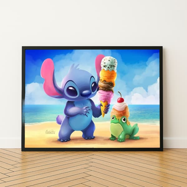Disney målning med siffror och ram 50x40 cm