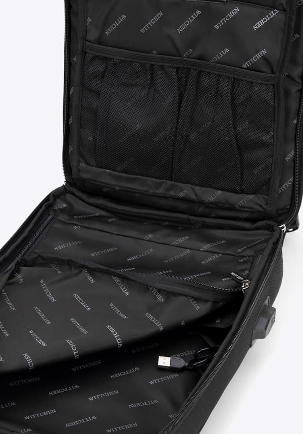 Wittchen Herre Multifunktionel Fly Rygsæk med USB-port Sort Polyester