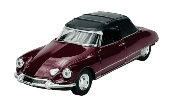Welly VANHA timer Citroen DS 19 avoauto tummanpunainen katolla 1:34 42398
