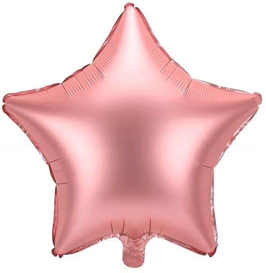 Stjärnfolieballong, 48 cm, roséguld