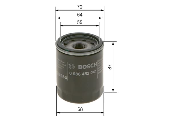 ÖLJYNSUODATIN 0986452041 BOSCH
