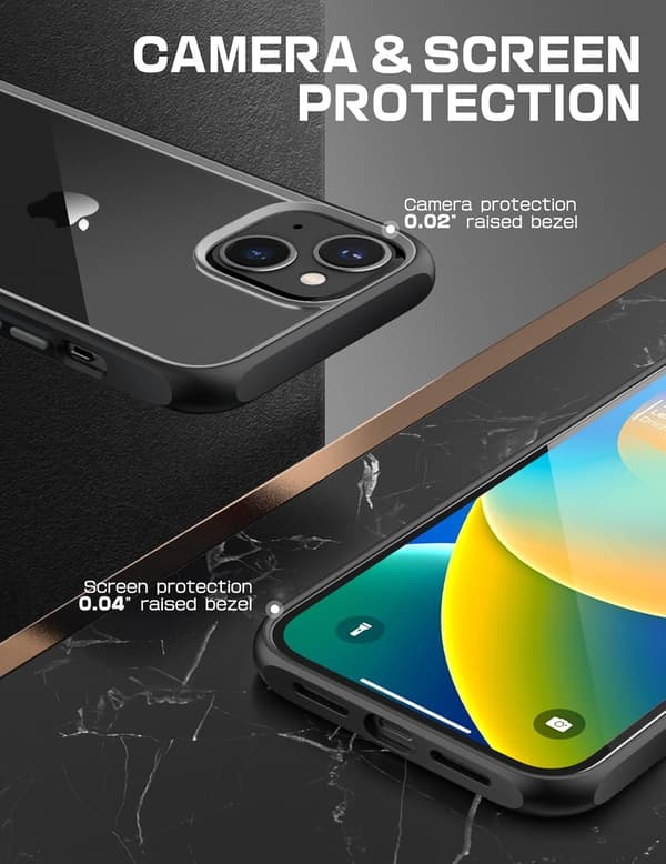 ETUI TIL APPLE IPHONE 14 PLUS SILICIUM SORT FORSTÆRKET A2886 A2632 A2885