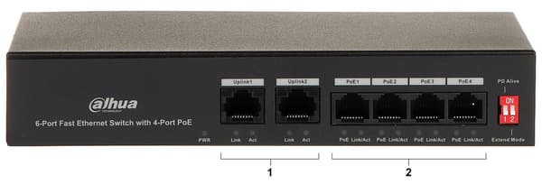 POE-SWITCH PFS3006-4ET-36 4-PORTARS DAHUA