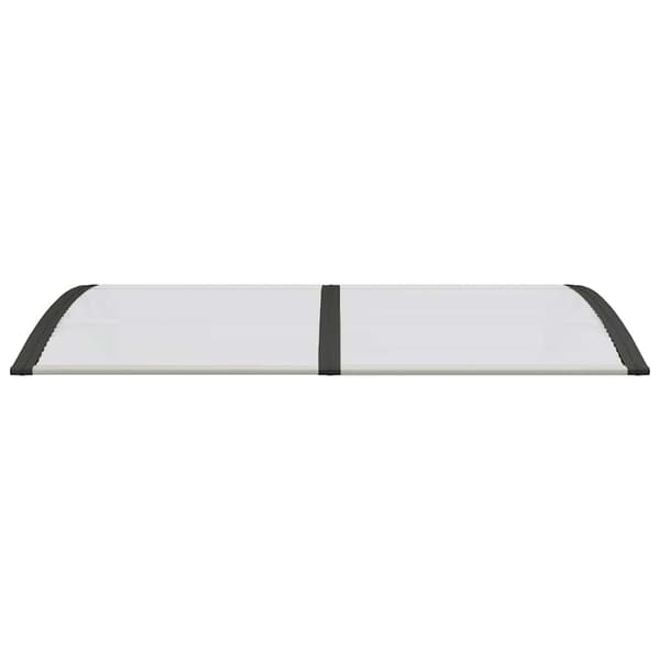 vidaXL dørmarkise sort og transparent 150x75 cm polycarbonat