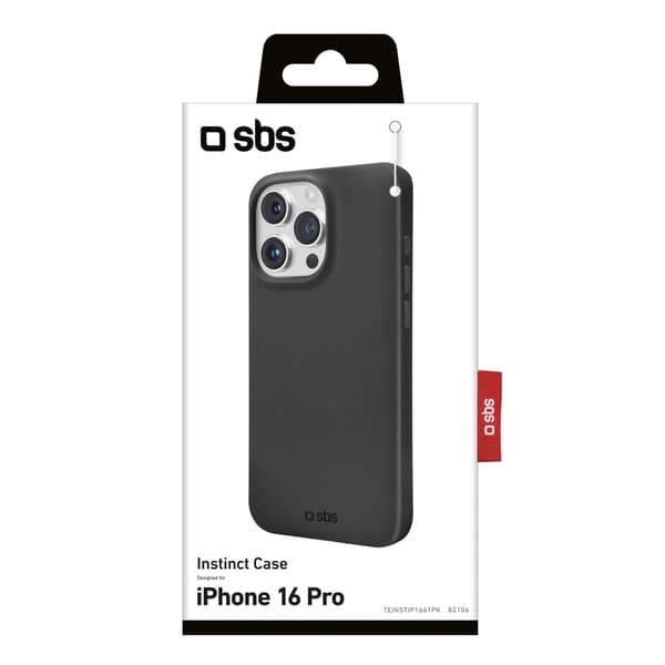 SBS Instinct-etui til iPhone 16 Pro - Sort