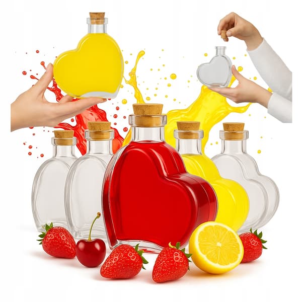 HEART-flaska 250 ml glasflaskor för bröllopspresent likör vin juice