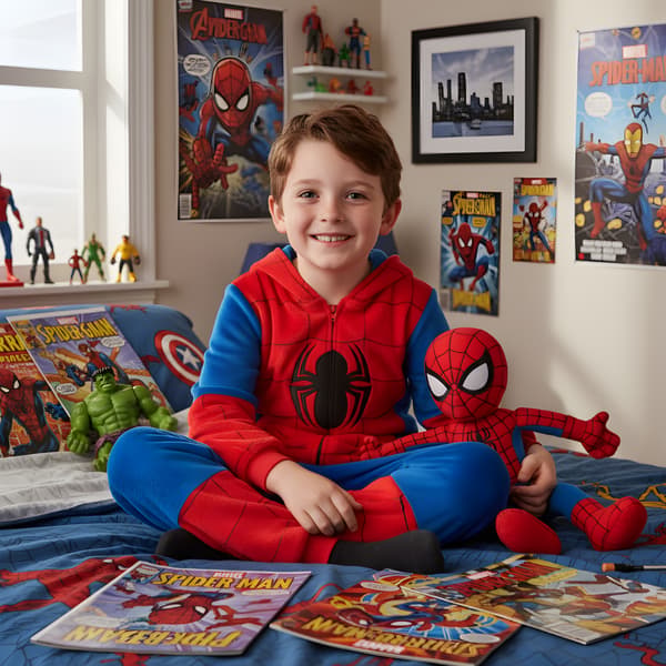 Kigurumi-pyjamas Spider-Man-kostume 135-145 cm