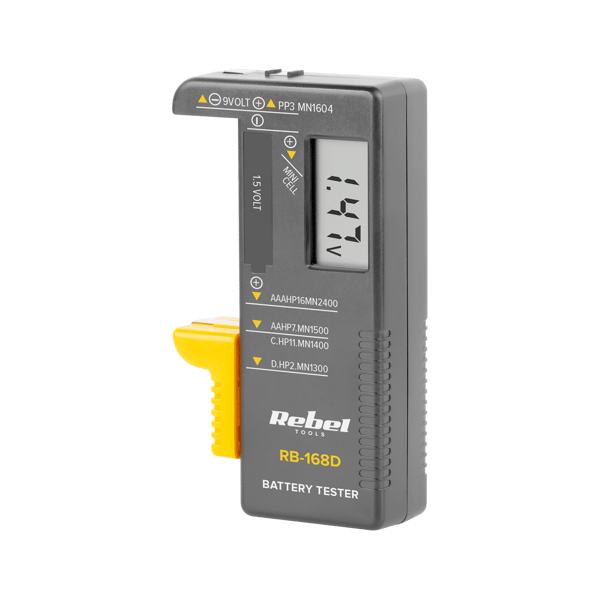 Digital batteritester AA AAA R6 R9 Rebel