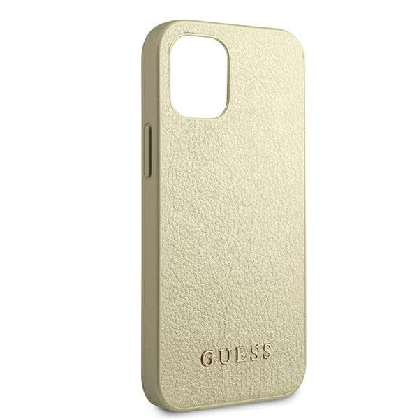 Guess GUHCP12SIGLGO iPhone 12 mini 5,4oz/guld hårdt cover iriserende