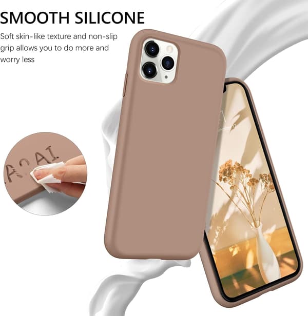 ETUI TIL APPLE IPHONE 11 PRO MAX BEIGE SILIKONE BAGSIDER A2161