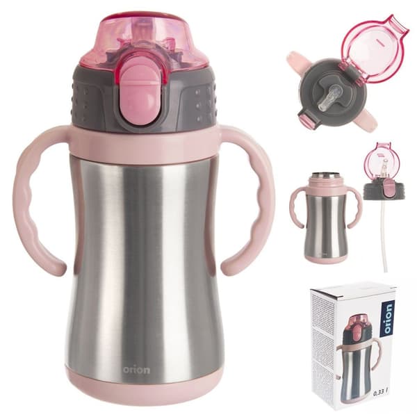 Termokrus til barn stål pink 300 ml