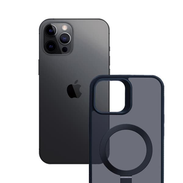 Apple iPhone 12 Pro Max - 3MK Smoke-skal Mag&Stativ
