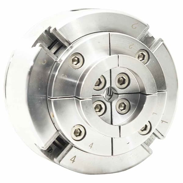 vidaXL Svarvchuck, 4 käftar, M33-anslutning, stål, silver, 96 mm