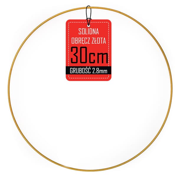 Metalkransbøjle - guld - 30 cm
