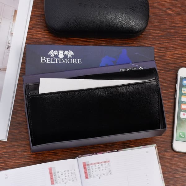 Stor Beltimore-pung i ægte læder til kvinder med RFiD