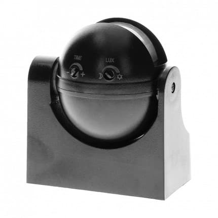 BEVÆGELSESSENSOR 180° IP44 1200W SORT - ON-CR-201/B
