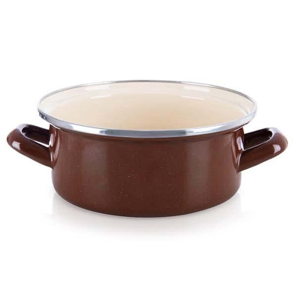 Emaljeret gryde brun 20,5 cm, 2,2 l