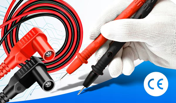 KABLAR FÖR STRÖMMULTIMETER MÄTKABLAR 10A LÅNGA + PLUGGAR