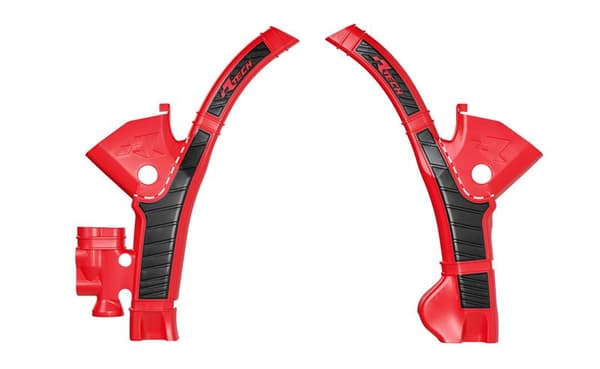 RACETECH (RTECH) 2025/12 FRAME GUARDS (SET) BI-MATERIALE SUPER GRIP STARK FUTURE VARG SMX1 '23-'25 RØD/SORT