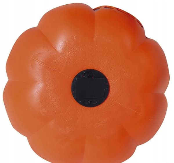 Plast Orange GLÖDANDE PUMPA MED LJUD Halloweendekoration 32cm