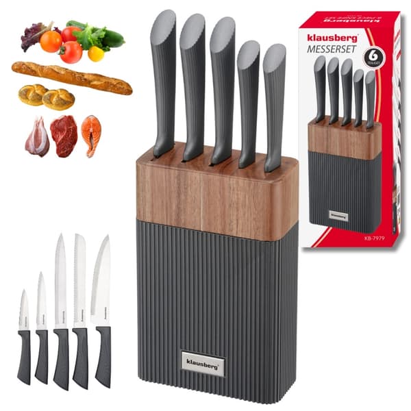 KLAUSBERG KB-7979 KNIVSET I AKACIABLOCKBLOCK