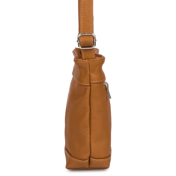 Dame læder messenger taske, lille, premium, brun, klassisk, Beltimore
