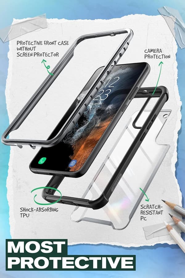SVART STÖTFÅNGARE FÖR SAMSUNG GALAXY S22+