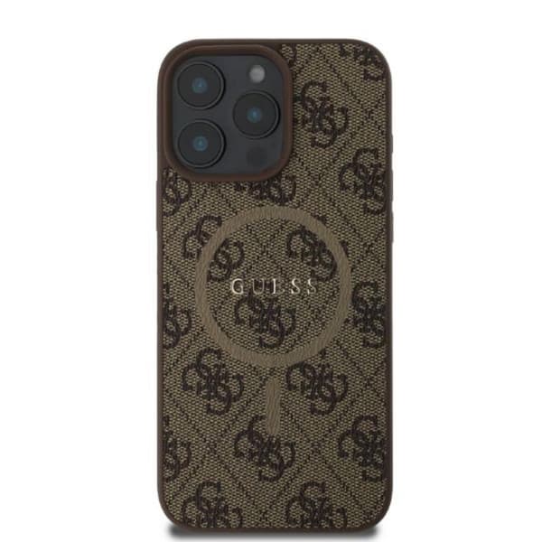 Guess 4G Ring Classic Logo MagSafe - iPhone 16 Pro Max cover (brun)