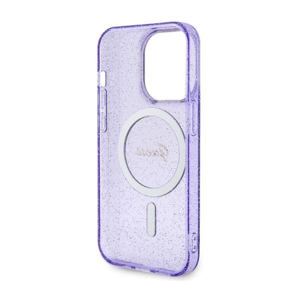 Guess Glitter Gold MagSafe - iPhone 14 Pro cover (lilla)