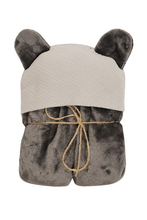 KOALA MUSLIN peitto hupulla 95x95 musta