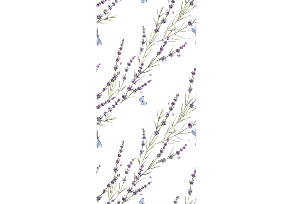 Tapet - Sommerfugle blandt lavendel