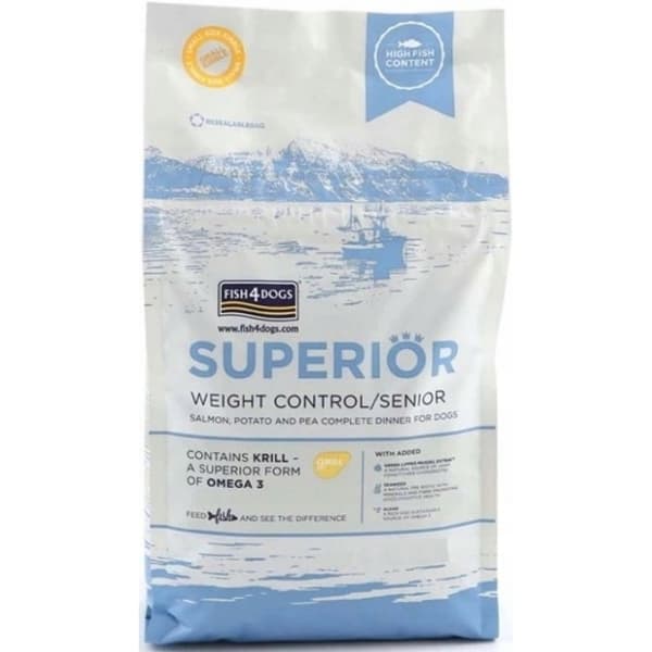 Fish4Dogs Superior Senior 6 kg torrfoder för hundar med lax