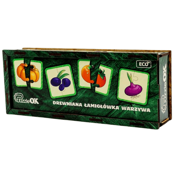 Trähjärngympa med grönsaker, kopplade halvor, pusselset Puzzle-95963