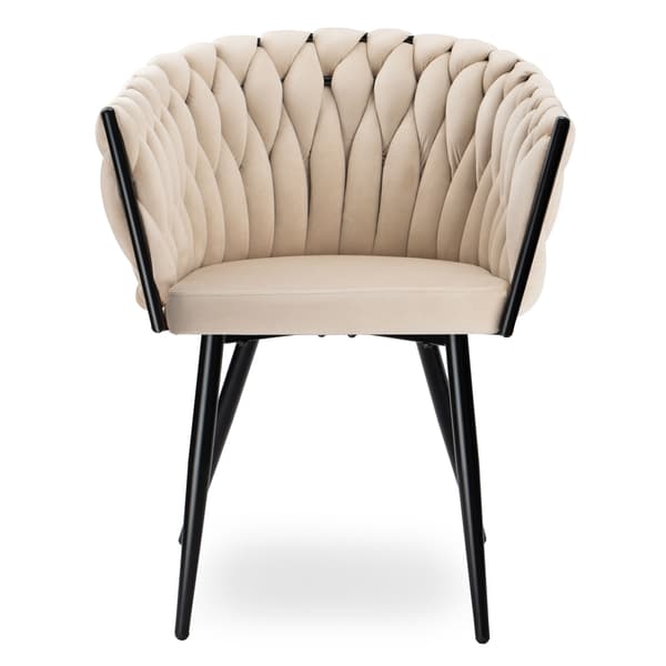 COFTON BLACK VELVET beige vævet fløjlsstol