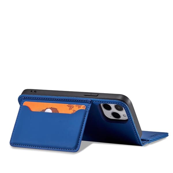 Magnetkortcover til iPhone 12 Pro Max cover med kortholder, blå