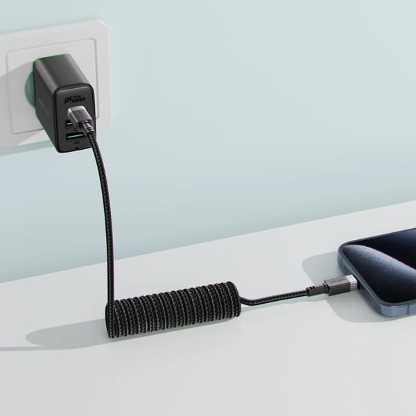 Acefast C14-04 USB-A - USB-C -jousikaapeli 480Mb/s 3A 1.2m - Musta